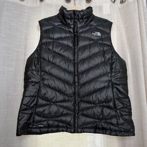 The North Face Aconcagua 550 Down Puffer Vest Black Zip Women's Size XL